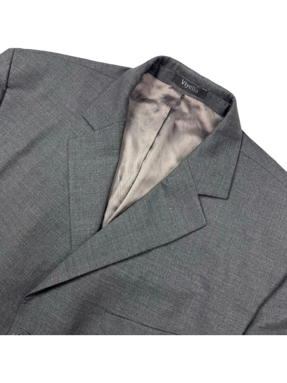 Viyella Men’s 100% Wool 2-Button Blazer Gray • 42R US